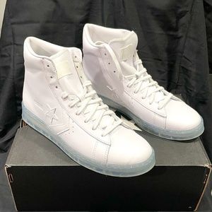 CONVERSE PRO LEATHER HI - WHITE/CLEAR